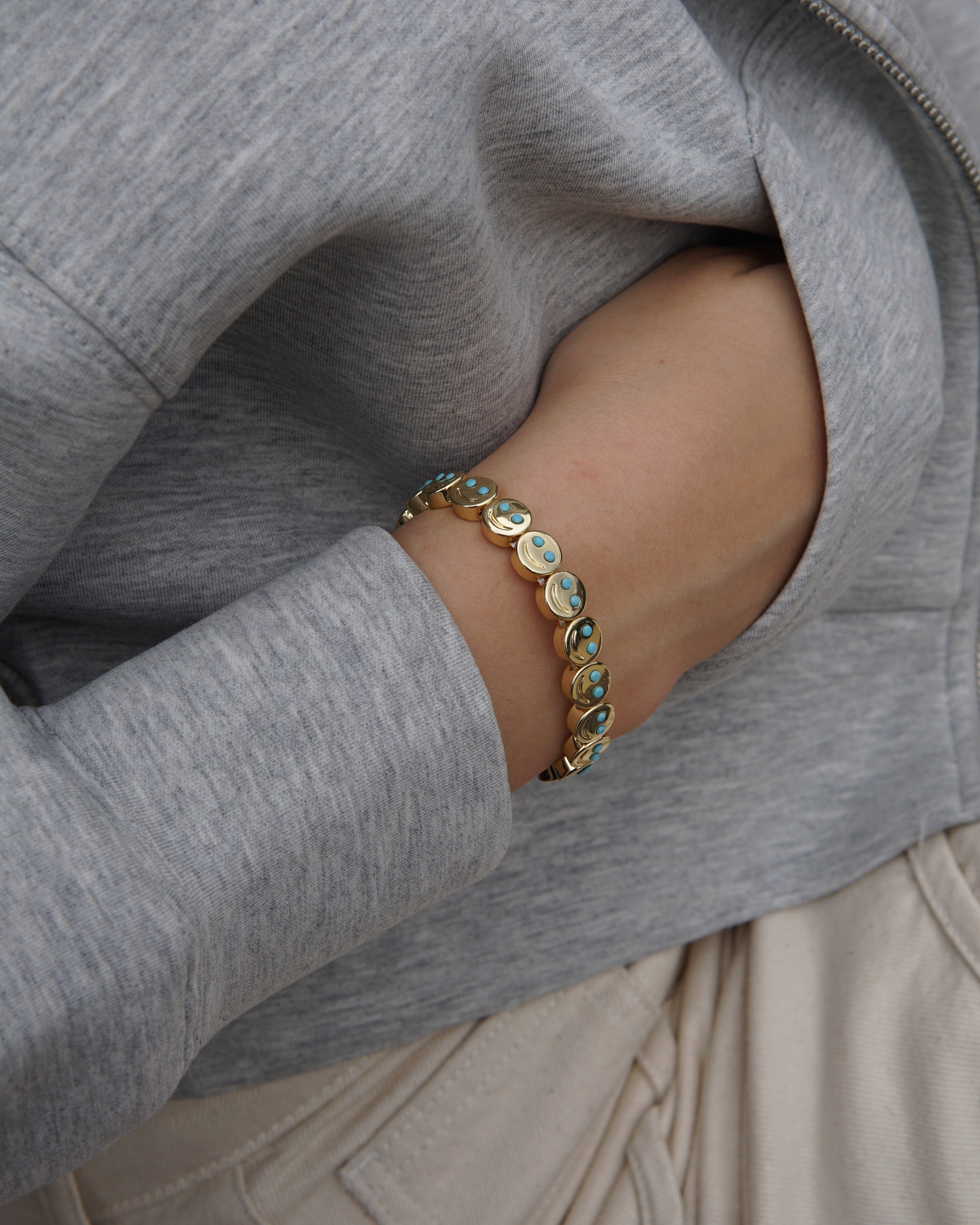 Mood Bracelet Turquoise Eyes - Gold