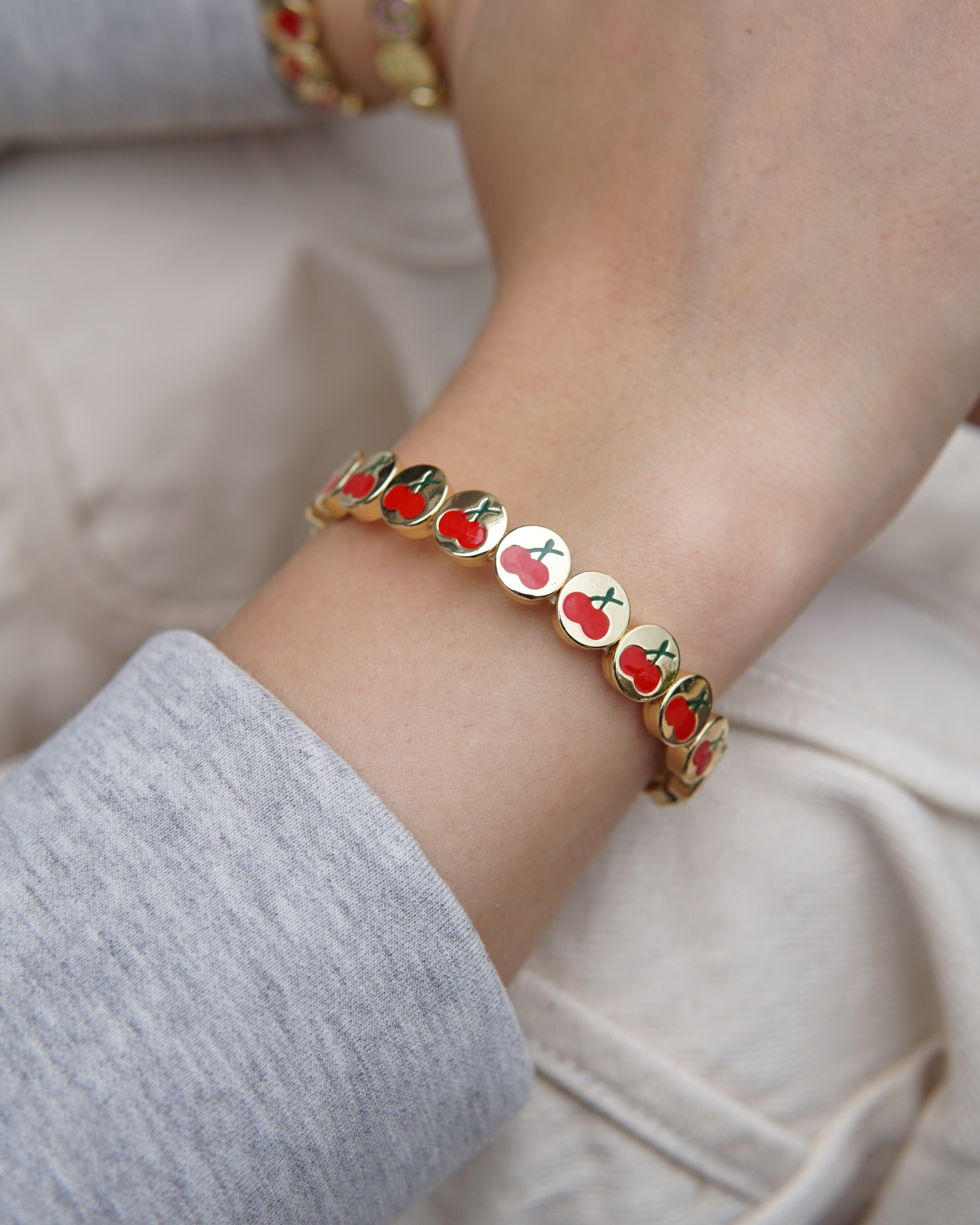 Cherry Bracelet - Gold