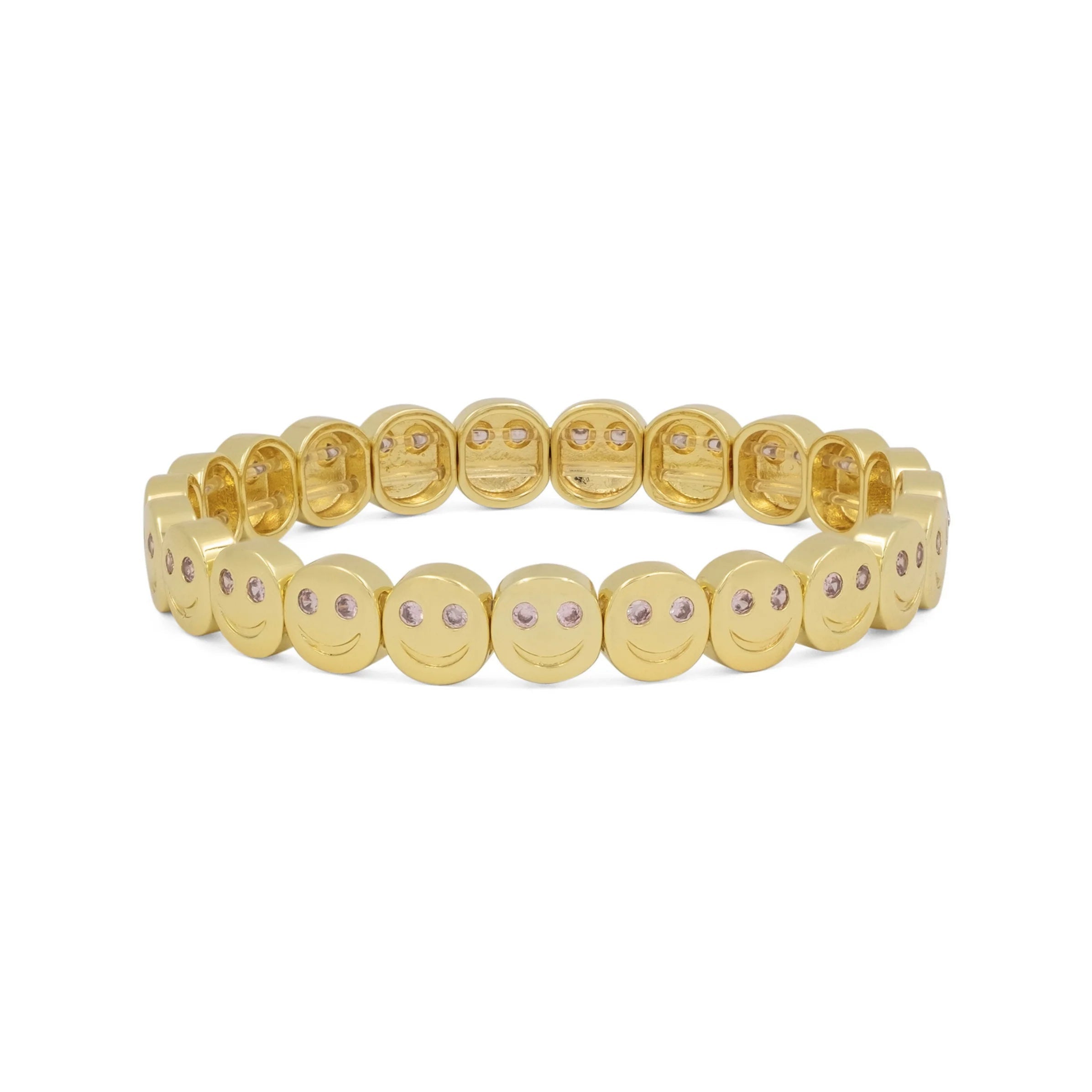 Mood Bracelet Pink Eyes - Gold