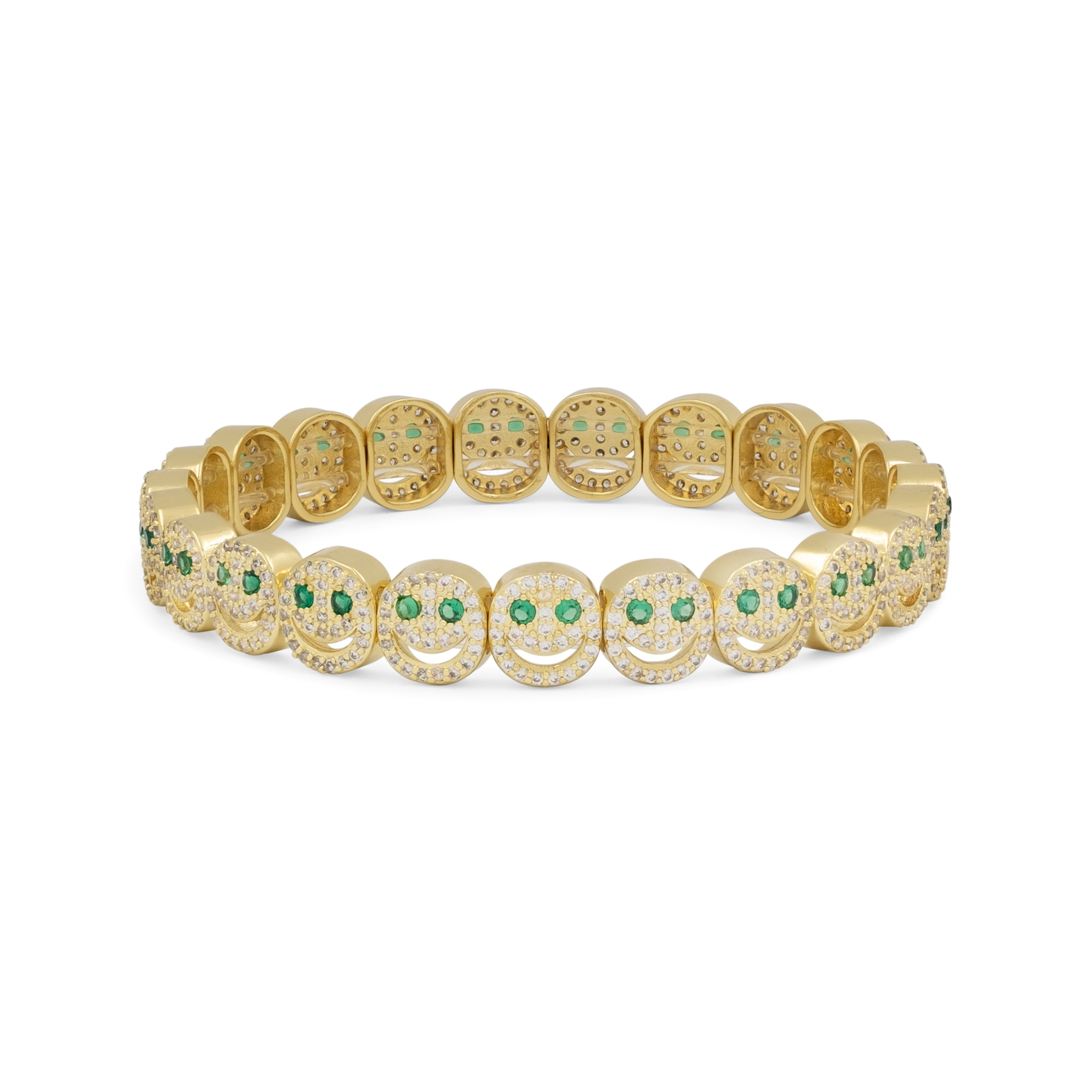 Sparkle Mood Bracelet Green Eyes - Gold