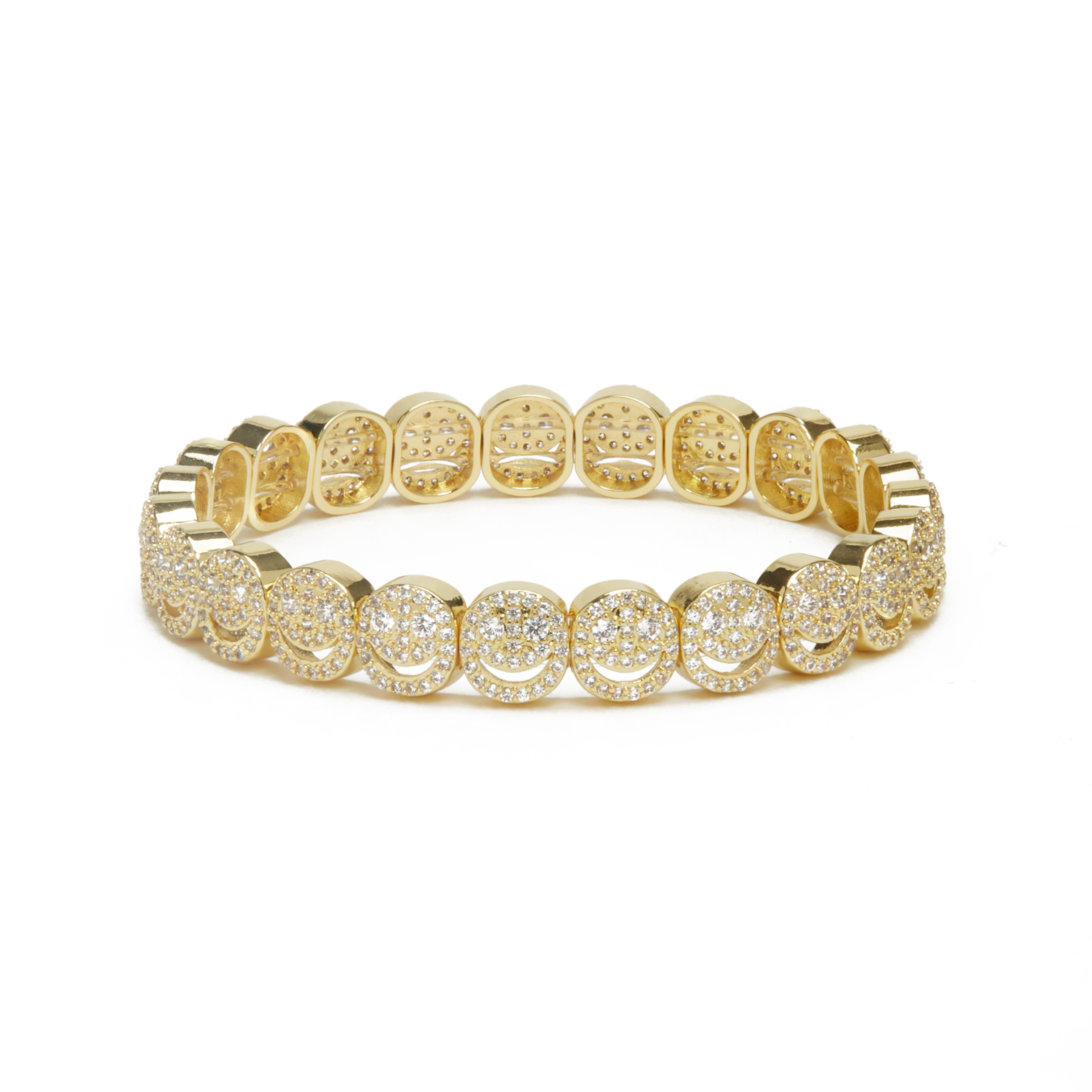 Sparkle Mood Bracelet White Eyes - Gold