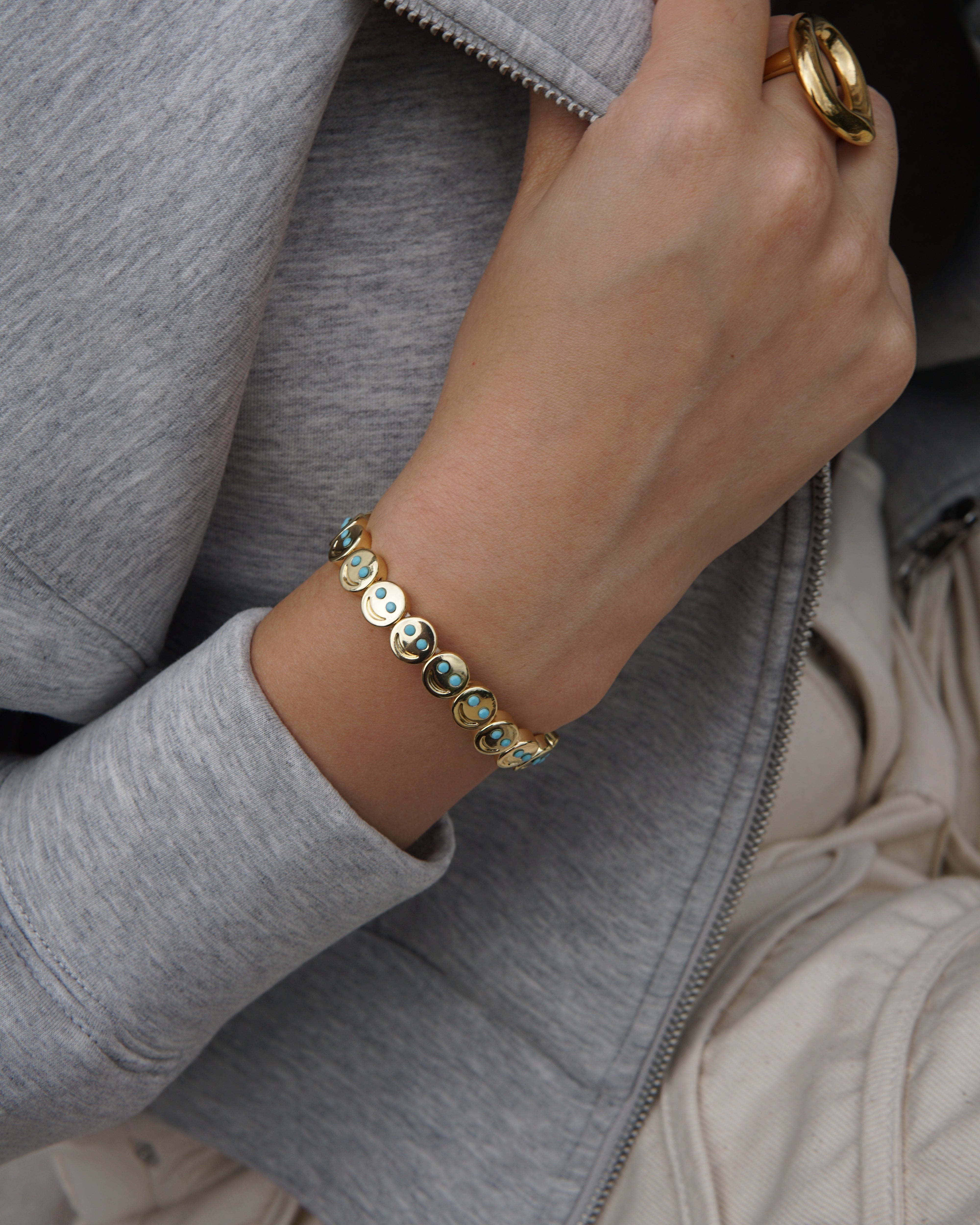 Mood Bracelet Turquoise Eyes - Gold