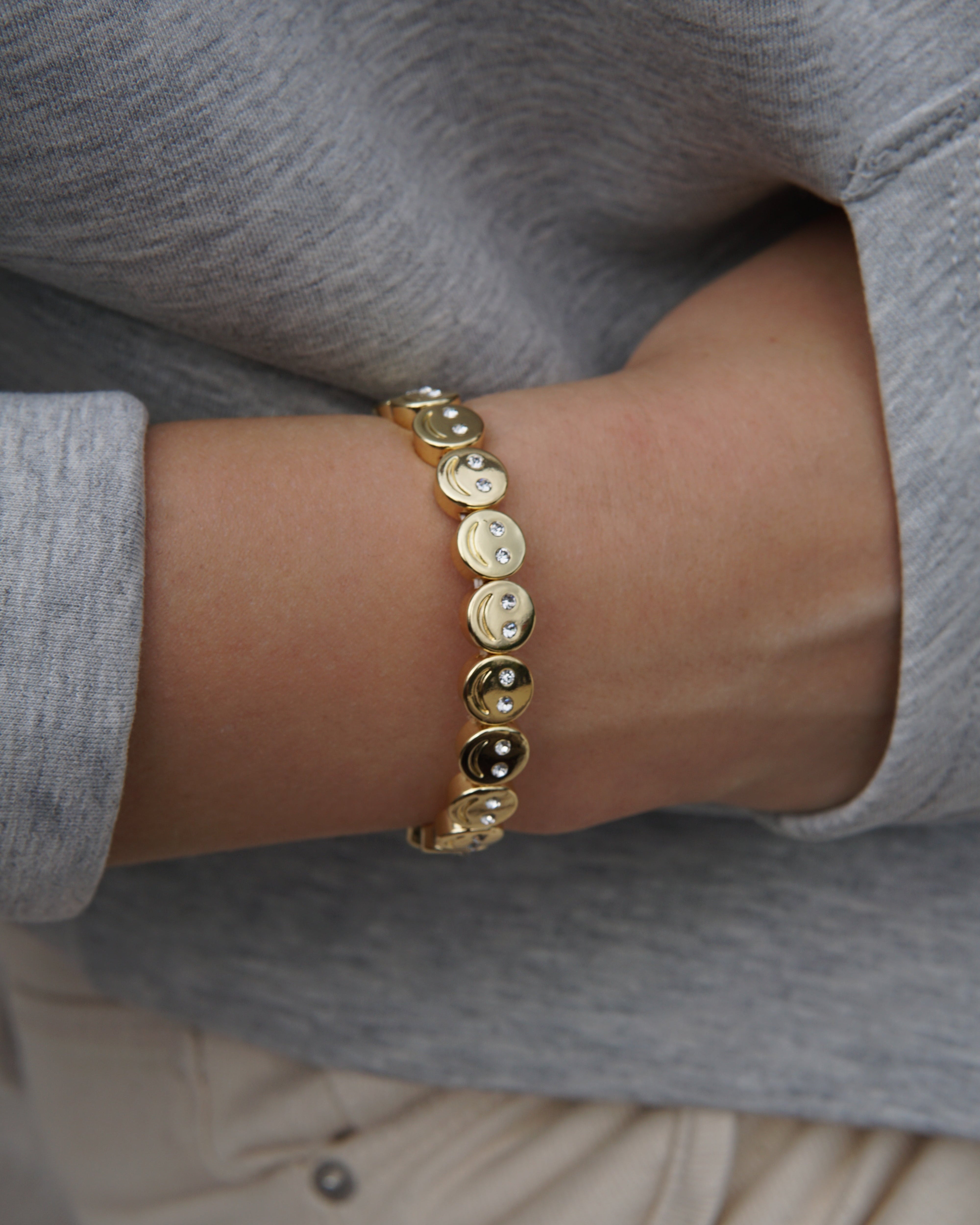 Mood Bracelet White Eyes - Gold