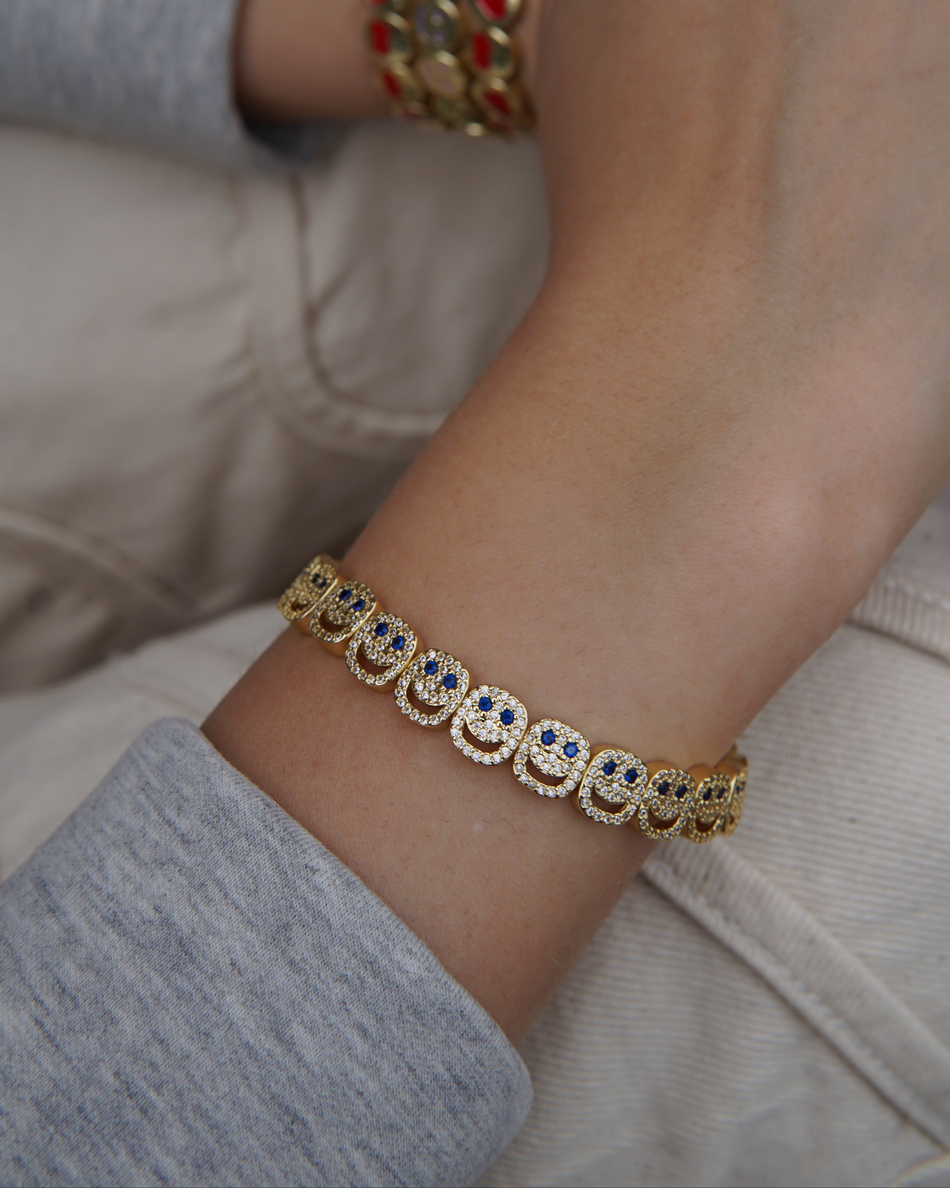 Sparkle Mood Bracelet Blue Eyes - Gold