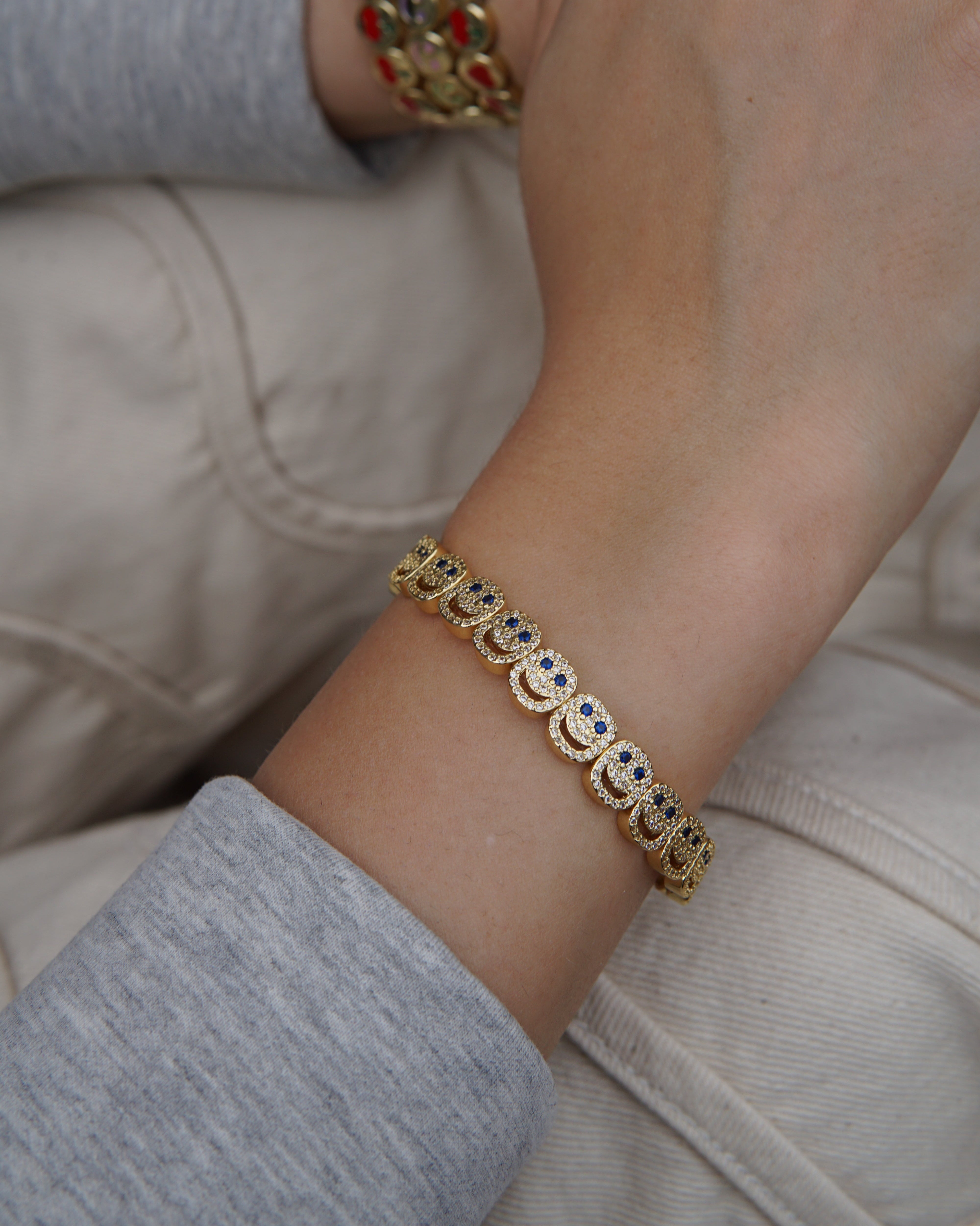 Sparkle Mood Bracelet Blue Eyes - Gold