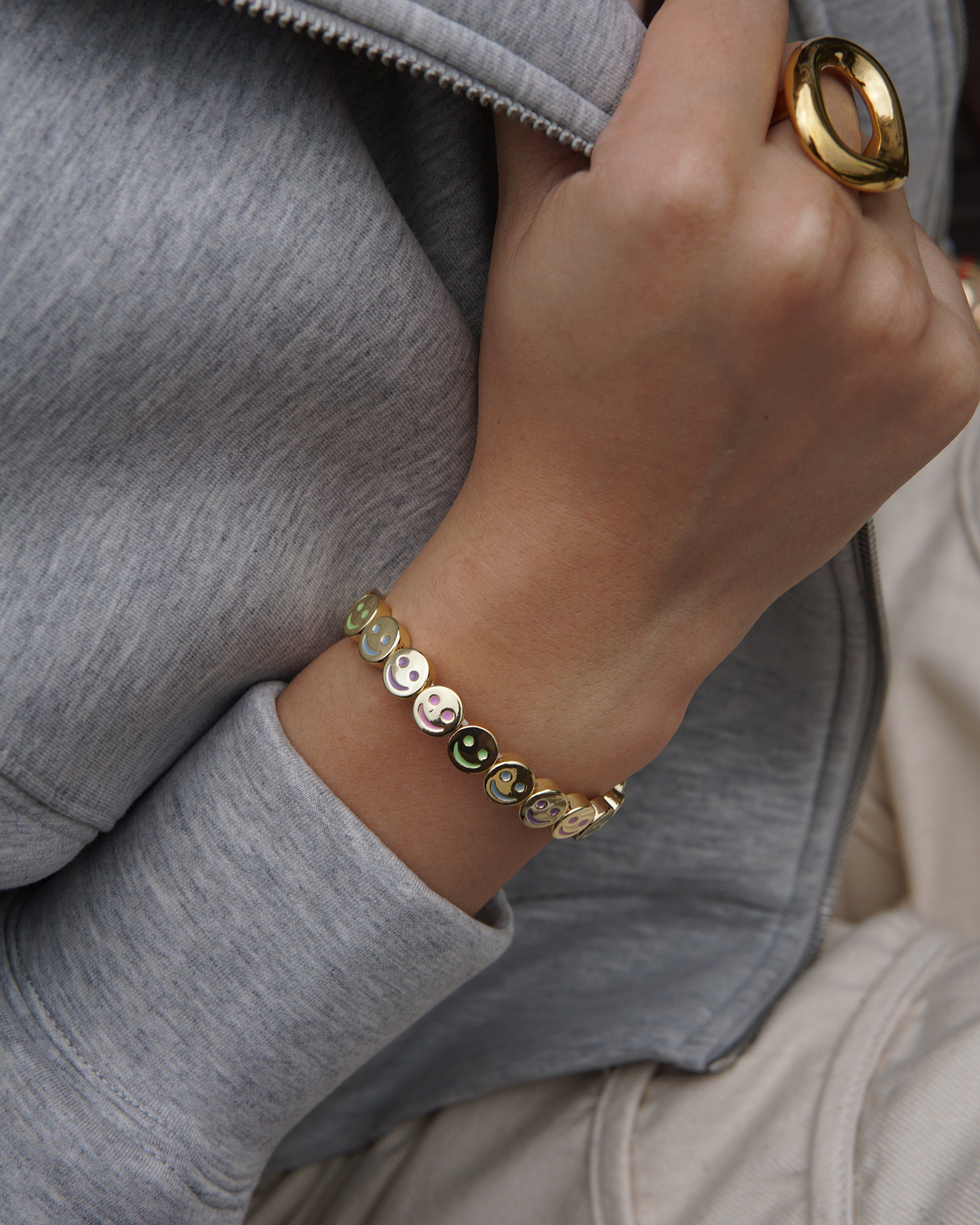Mood Bracelet Mixed Eyes - Gold