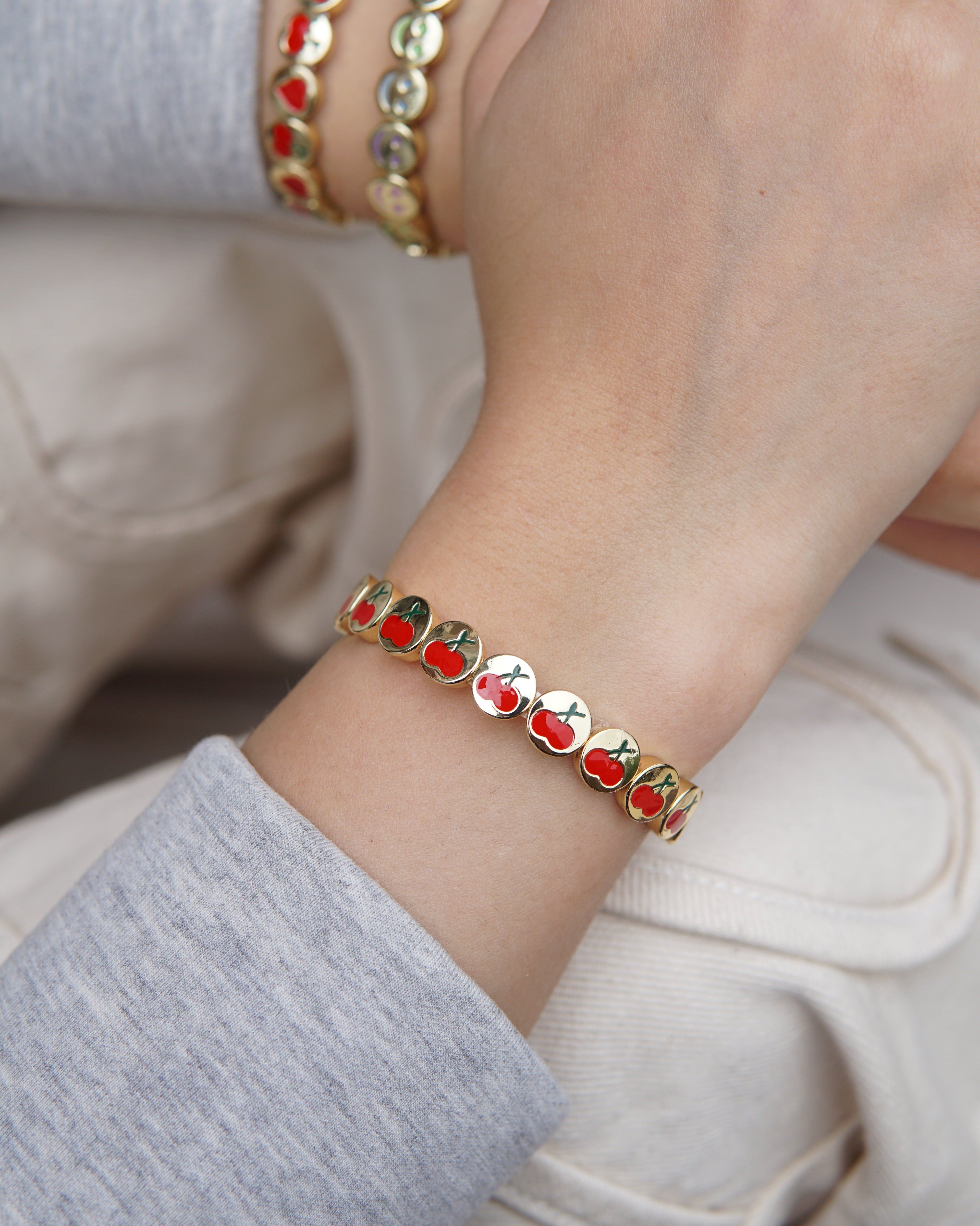Cherry Bracelet - Gold