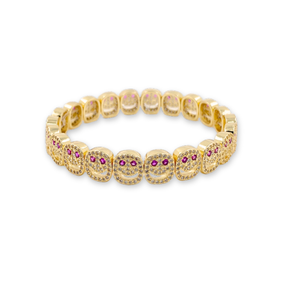 Sparkle Mood Bracelet Purple Eyes - Gold